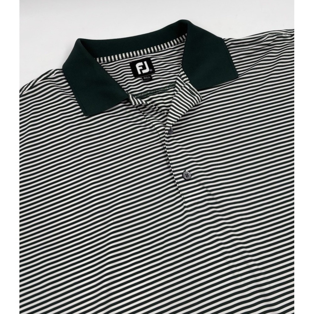 FootJoy‎ Men's 2XL Polyester Green Striped Short Sleeve Polo